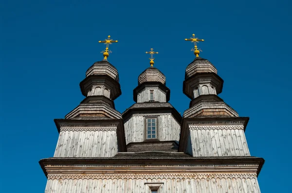 Wooden Orthodox Temple in Ukraine — Stock Photo, Image