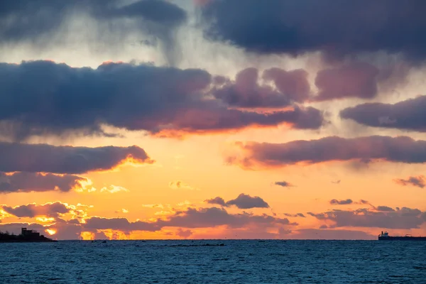 Tramonto sul Mar Baltico, Tallinn, Estonia — Foto Stock