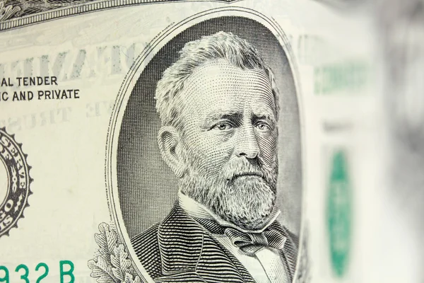 Ulysses S. Grant Elli dolarlık banknot üzerinde. — Stok fotoğraf