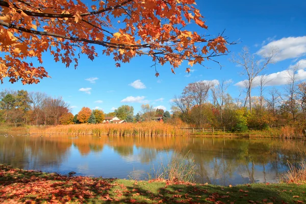 Herbstliche landschaft in michigan — Stockfoto