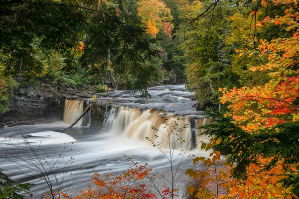 Scenic Manabezho Water Falls Michigan Upper Peninsula — Stock Photo, Image