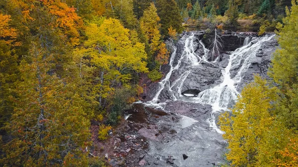 Rio Águia Cai Península Keweenaw Península Superior Michigan Durante Outono — Fotografia de Stock