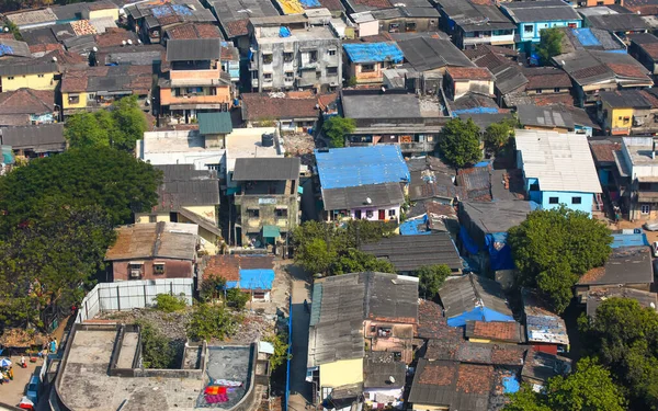 Mumbai Índia Dezembro 2015 Apartamentos Favela Vista Vikhroli Mumbai População — Fotografia de Stock