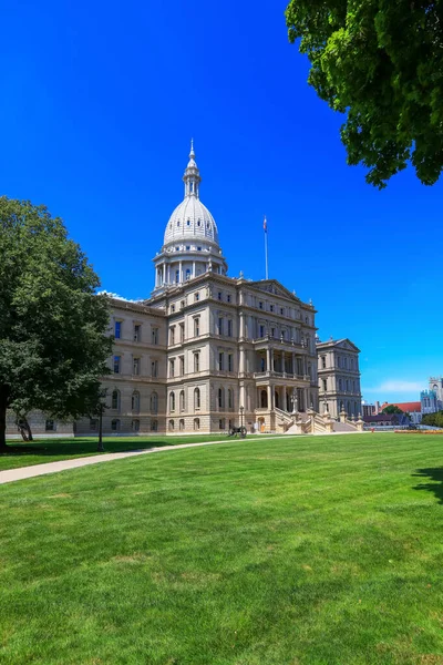 Exterior view of the Michigan State Capitol Building in Lansing
