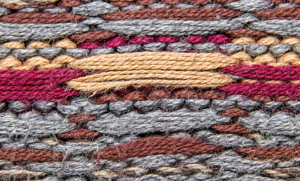 Close Shot Colorful Woolen Fabric — Stock Photo, Image