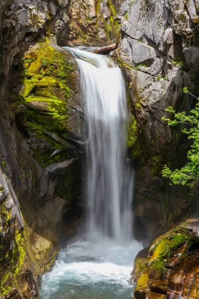 Cascata Christine Falls Nel Parco Nazionale Del Monte Rainier — Foto Stock
