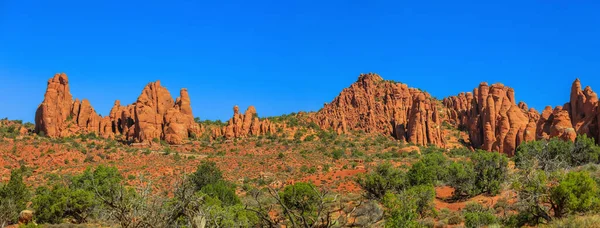 Vue Panoramique Des Formations Rocheuses Parc National Des Arches — Photo