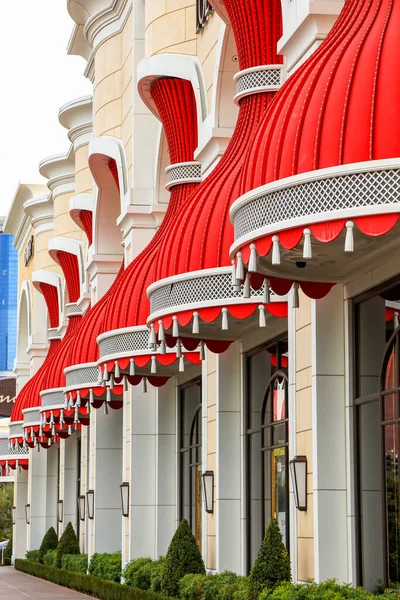 Las Vegas Dicembre 2019 Vista Esterna Dei Negozi Lusso Dell — Foto Stock