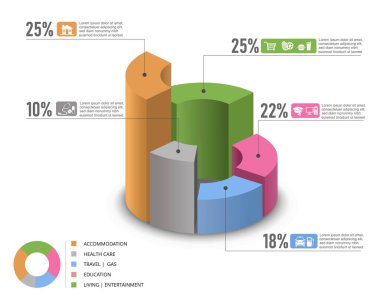 3d grafik biçimindeki bilgi elemanının vektör illüstrasyonuName