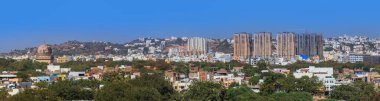 Hindistan 'daki Hyderabad şehrinin süper panoramik görüntüsü