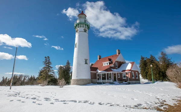 Phare Point Seul Choix Dans Michigan — Photo