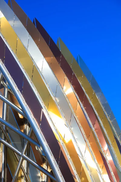 Modern Architecture Built Colorful Sheet Metal — Stock Photo, Image