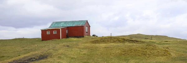 Old Red Barn Southern Iceland Farm Lands — Stock Photo, Image