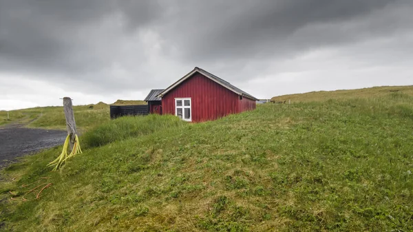Red Farm House Rural Iceland — Stock Photo, Image