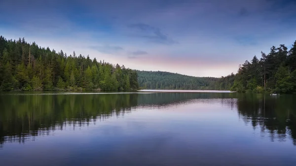 Panoramic View Pass Lake Landscape Twilight Perfect Reflections — Stock Photo, Image