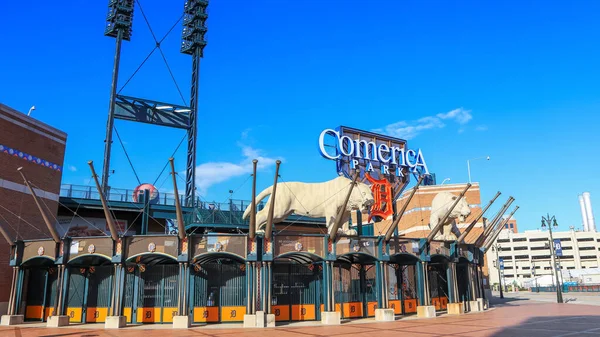 Detroit Michigan Usa August 2020 Entrance Comerica Park Stairs Home — 스톡 사진