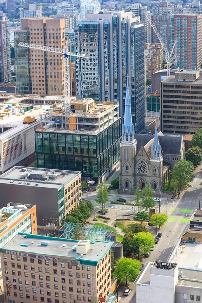 Vancouver British Columbia Canada Juli 2019 Luchtfoto Van Het Centrum — Stockfoto