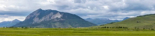 Super Vue Panoramique Sur Paysage Butte Crested Dans Colorado Avec — Photo