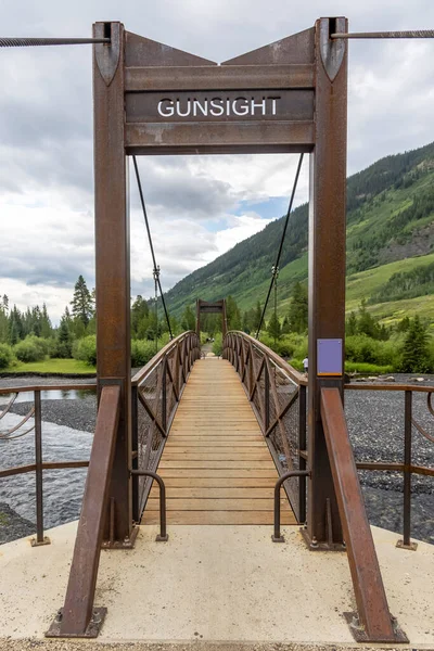 Schiefer Hängebrücke Colorado — Stockfoto