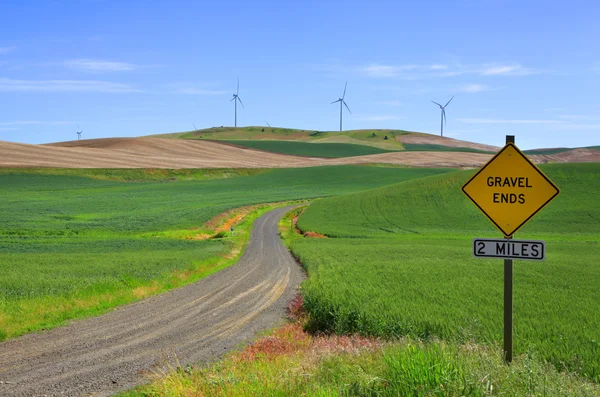 End of gravel road — Stock Photo, Image