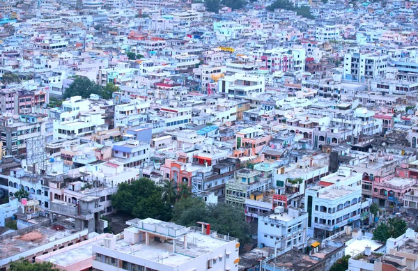 Vijayawada şehrin havadan görünümü — Stok fotoğraf