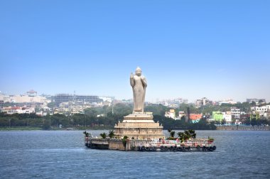 Buddha statue in Hyderabad clipart