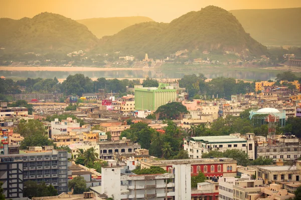 Vijayawada stad i twillight — Stockfoto