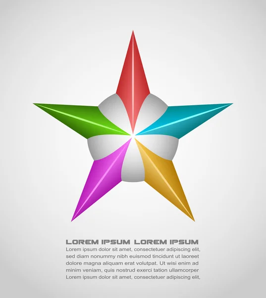 Estrella colorida — Vector de stock