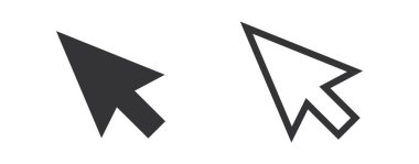 Bilgisayar faresi imleç okunu ayarla. Vektör illüstrasyonu beyaz arkaplanda izole edildi.