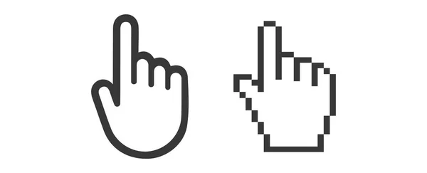 Icono Del Cursor Del Ratón Mano Iconos Cursor Mano Puntero — Vector de stock