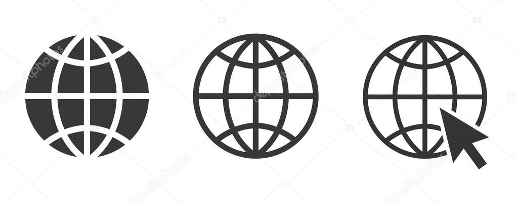 Go to web symbol icon set vector illustration isolated on white background.