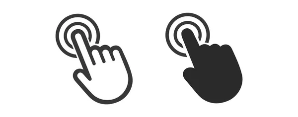 Handcursor Klicken Sie Auf Symbol Symbol Berühren Sie Vektorsymbole Illustration — Stockvektor