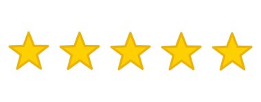 Yıldız vektör simgeleri. Beyaz arkaplanda izole edilmiş yıldız sembolleri kümesi.