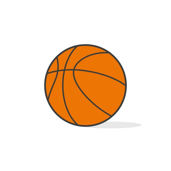 Basketbal. Vektorová ilustrace. Basketbal ikona izolované na bílém pozadí — Stockový vektor