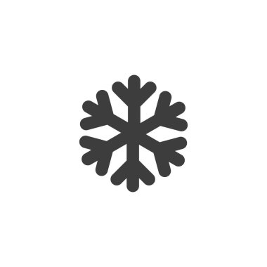 Kar Tanesi vektör simgesi beyaz arkaplanda izole edildi