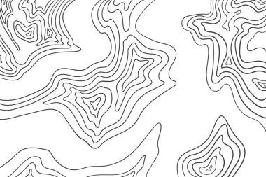 Topografik harita. Vektör arkaplanı. Vektör illüstrasyonu.