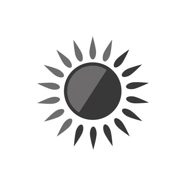 Ícone Solar Vetor Ilustração Isolado Sobre Fundo Branco —  Vetores de Stock