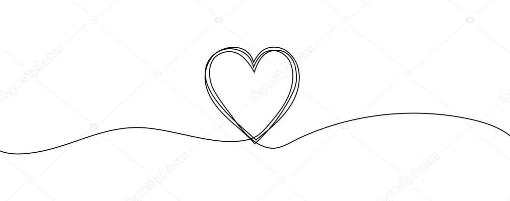 Heart sketch doodle, hand drawn heart. Vector illustration isolated on white background. Valentine's Day. Love