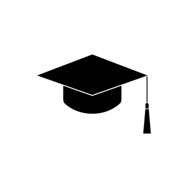 Konfederasyon mezuniyet yüzbaşısı. Bir eğitim kurumu veya okuldan mezun olmanın sembolü. Beyaz arkaplanda izole edilmiş düz biçimdeki vektör illüstrasyonu