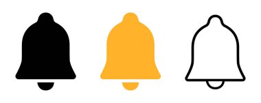 Haber çanı simgesi. Gelen mesaj. Vektör illüstrasyonu