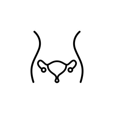 Jinekoloji ikonu. Dişi rahim. Cinsel organlar