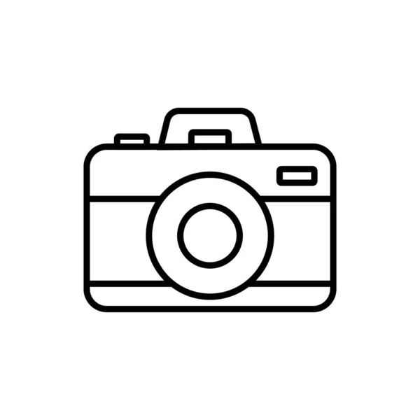 Icono de la cámara. Línea de fotos vector iconos diseño plano minimalista. — Archivo Imágenes Vectoriales
