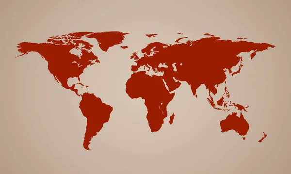 世界的红色地图 — 图库矢量图片