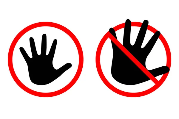 Hand Symbol Silhouette Einer Menschlichen Hand Vektorabbildung Auf Weißem Hintergrund — Stockvektor