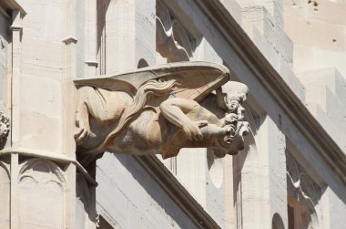 Palma de Mallorca'da La Lonja anıt, çirkin yaratık