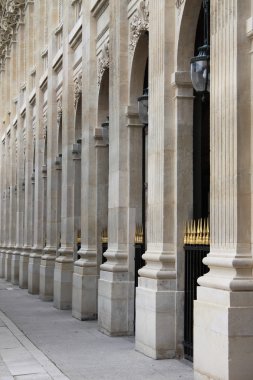 Renaissance colonnade in Paris clipart