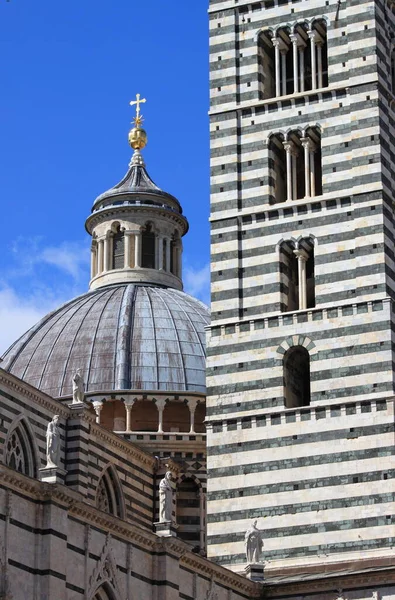 Fechar Catedral Siena Toscana Itália — Fotografia de Stock