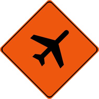 Uçak sembollü uyarı işareti