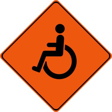 Engelli sembollü uyarı işareti