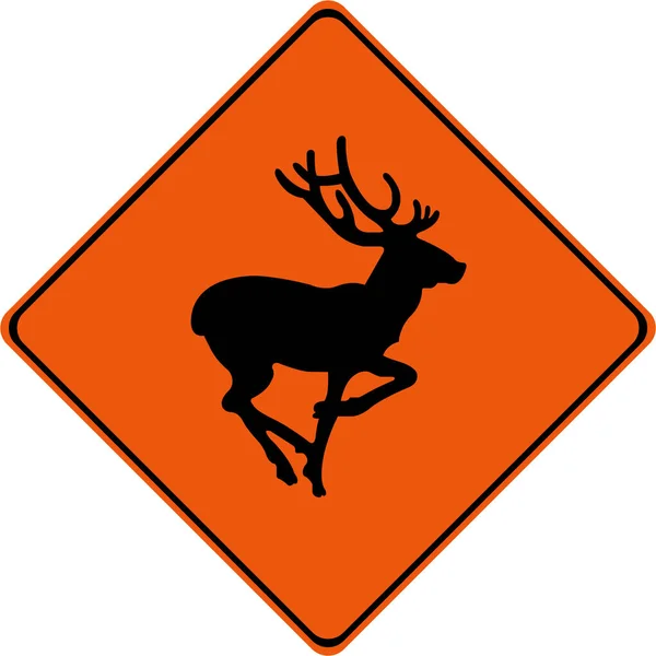 Warning Sign Deers Road Symbol — Stock Photo, Image